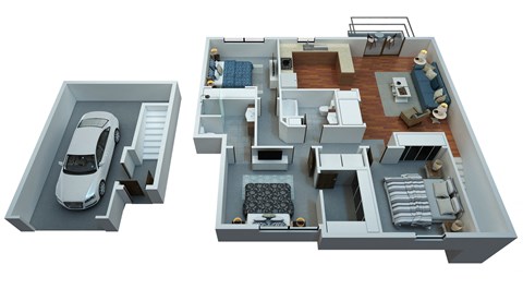 Floor plan for 3 beds, 2.5 baths, 1548 sqft